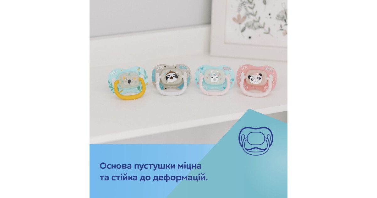 Canpol babies Пустушка силіконова симетрична 0-6 міс EXOTIC (панда ...