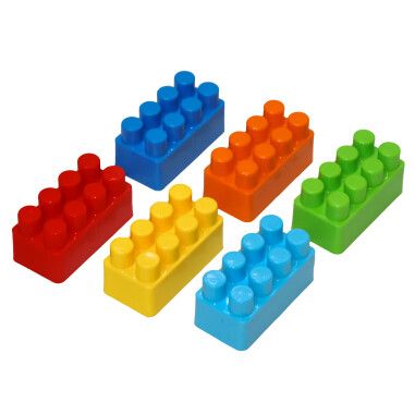 Конструктор "Mini Blocks" 6 кольорів (6*3 см), Tigres