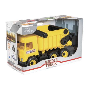 Авто "Middle truck" самоскид  (жовтий) в коробці