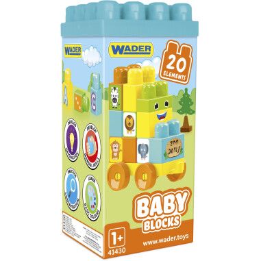 "Baby Blocks" Мои первые кубики - 20 шт (картонная коробка)