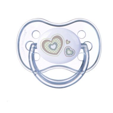 Пустушка силіконова симетрична 0-6 м-ців Newborn baby - бежеві серця