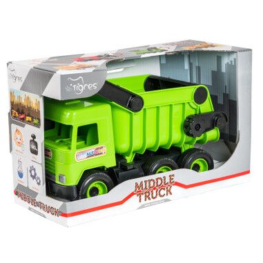 Авто "Middle truck" самосвал (зеленый) в коробке