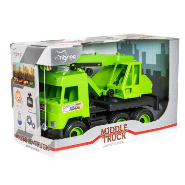 Авто "Middle truck" кран (зелений) в коробці
