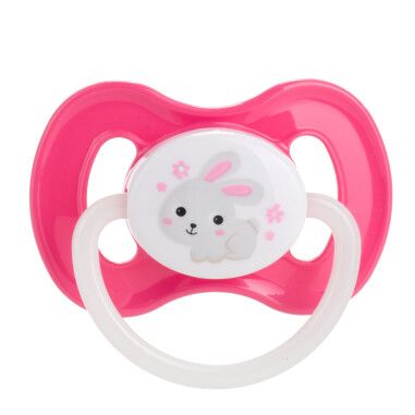 Пустушка латексна кругла Canpol babies 0-6 м-ців Bunny & Company рожева