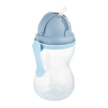 Бідончик зі складною силіконовою трубочкою Canpol babies синій 370 мл