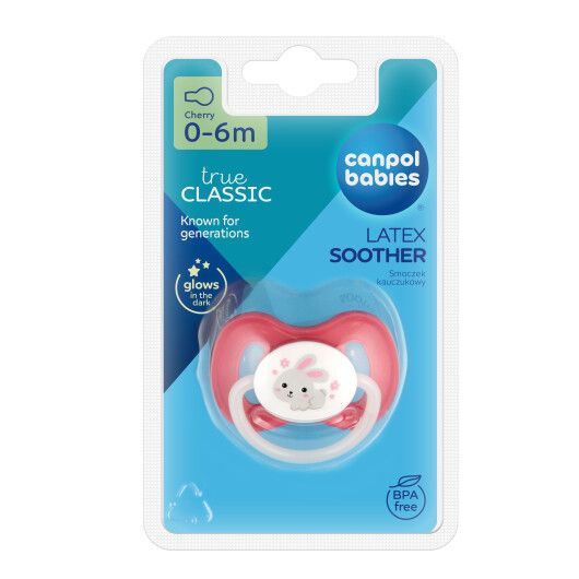 Пустушка латексна кругла Canpol babies 0-6 м-ців Bunny & Company рожева - 3