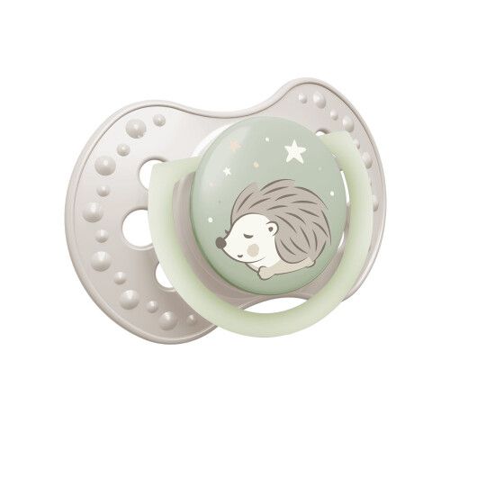 Пустушка силіконова динамічна LOVI 6-18 м-ців 2 шт. Night&Day Girl Hedgehog - 3