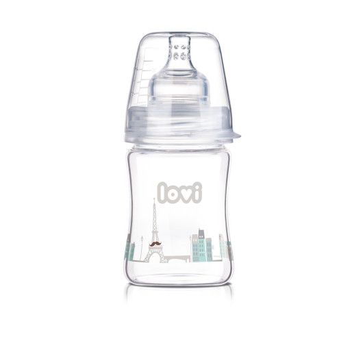 Пляшечка скляна  LOVI 150 ml - Diamond Glass - Retro boy