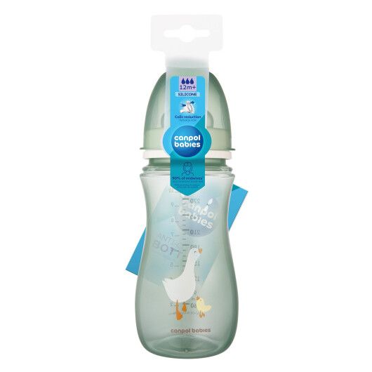 Canpol babies Пляшка антиколікова з широким отвором 300 мл Easystart - Гуси - 4