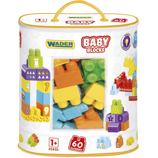 "Baby Blocks" Мої перші кубики - 60 шт (в сумці)