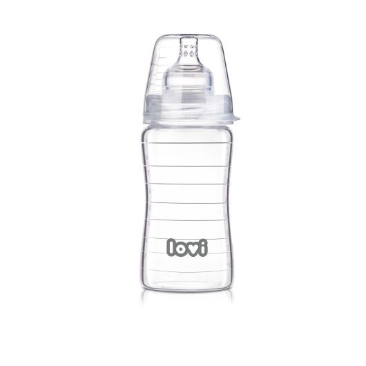 Пляшечка скляна LOVI 250 ml - Diamond Glass