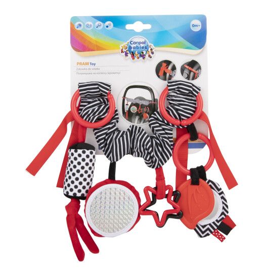 Canpol babies Брязкальце до візка плюшеве Sensory Toys - червоне - 2