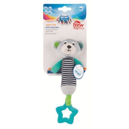 Canpol babies іграшка плюшева з пищалкою та зубогризкою BEARS 0+ 