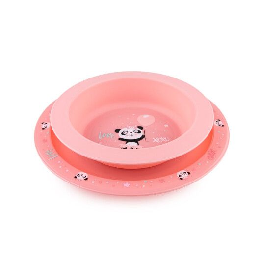 Canpol babies Набір посуду з 2х елементів EXOTIC ANIMALS рожевий