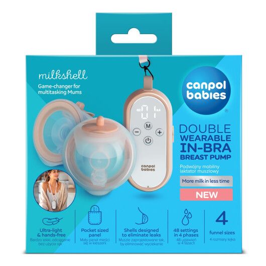 Canpol babies Молоковідсмоктувач подвійний мобільний MilkShell - 4