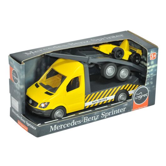Автомобіль "Mercedes-Benz Sprinter" евакуатор з лафетом (жовтий), Tigres