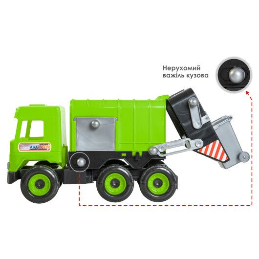 Авто "Middle truck" сміттєвоз (зелений) в коробці - 3