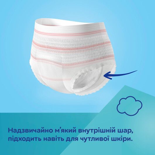 Дихаючі та ультрапоглинаючі одноразові трусики з післяпологовою прокладкою 2в1 S/M - 8