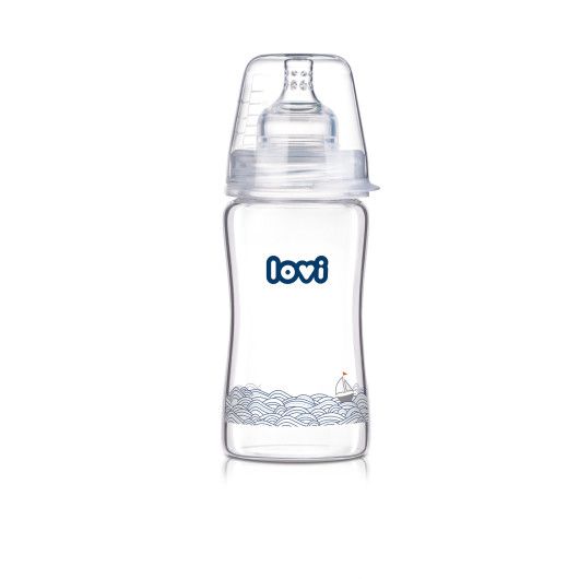 Пляшечка скляна LOVI 250 ml - Diamond Glass - Marine