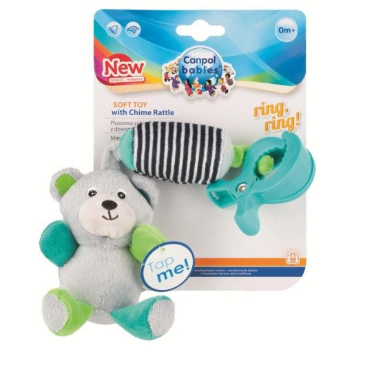 Canpol babies игрушка плюшевая с колокольчиком BEARS 0+