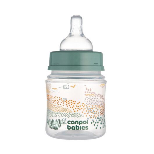 Canpol babies Пляшка антиколікова з широким отвором 120 мл Easystart MOUNTAINS - зелена - 3