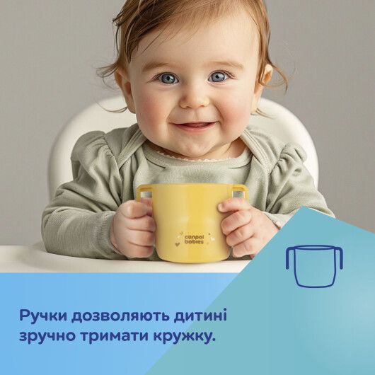 Ергономічна кружка для навчання самостійного пиття Canpol babies - жовта - 7