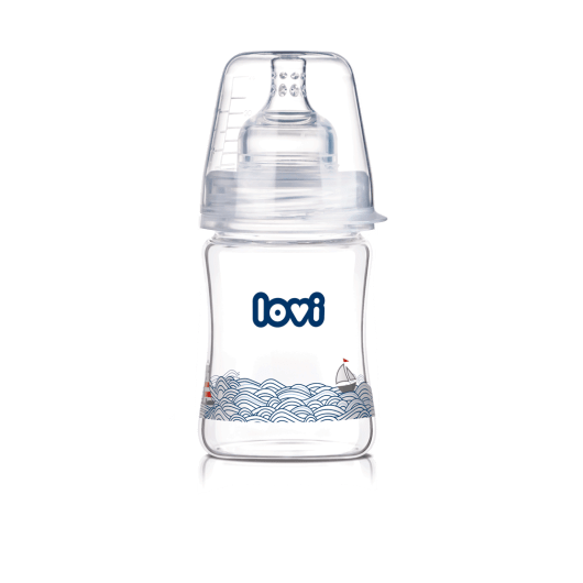 Пляшечка скляна  LOVI 150 ml - Diamond Glass - Marine