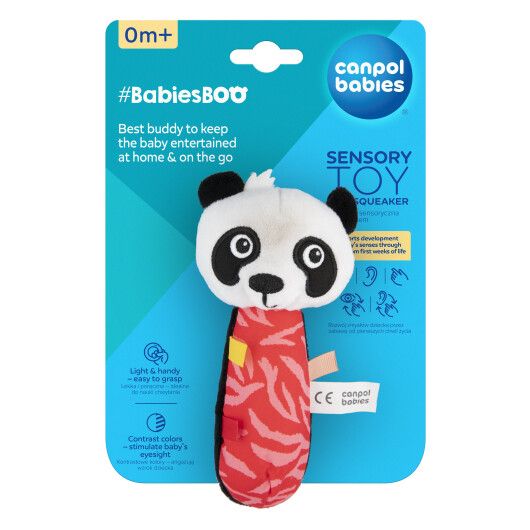 М'яка сенсорна іграшка з пищалкою BabiesBoo панда - 2