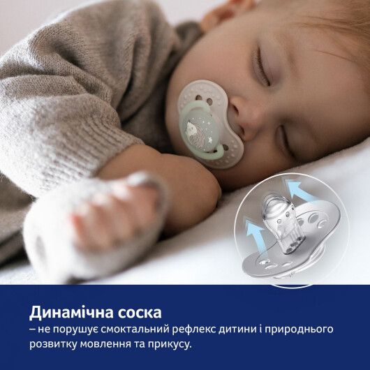Пустушка силіконова динамічна LOVI 6-18 м-ців 2 шт. Night&Day Girl Hedgehog - 7