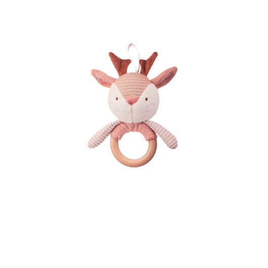 Іграшка - брязкальце з дерев'яним гризунцем косуля Рубі, ELFIKI - фото 360 