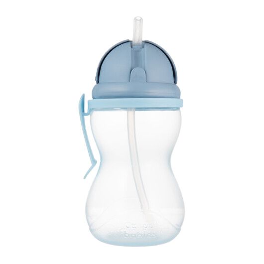 Бідончик зі складною силіконовою трубочкою Canpol babies синій 370 мл - 4