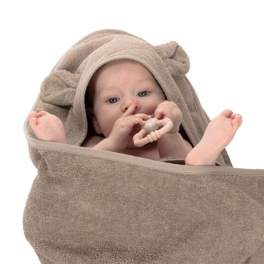 Canpol babies Полотенце після купання з капюшоном 100x100см - сіре - 6