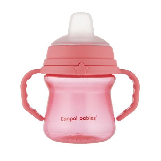 Canpol babies Кружка тренувальна з силіконовим носиком FirstCup 150 мл - рожева - 6