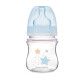 Пляшка з широким отвором антиколікова Easystart - Newborn baby 120 мл сині зірки