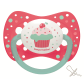 Canpol babies Пустушка силіконова симетрична 0-6 м-ців Cupcake - рожева