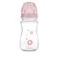 Пляшка з широким отвором антиколікова Easystart - Newborn baby 240 мл рожеві квіти