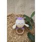 Іграшка - брязкальце з дерев'яним гризунцем сова Міа, ELFIKI - 4