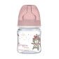Canpol babies Пляшка антиколікова з широким отвором 120 мл PP Easystart Bonjour Paris рожева